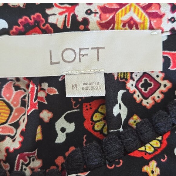 Loft long sleeve  multicolor top size M - Picture 4 of 7